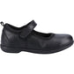 Hush Puppies Bianca Leather Youth Black Shoes