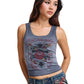 Ed Hardy In Memory of When I Cared Fitted Women's Black Vest Top