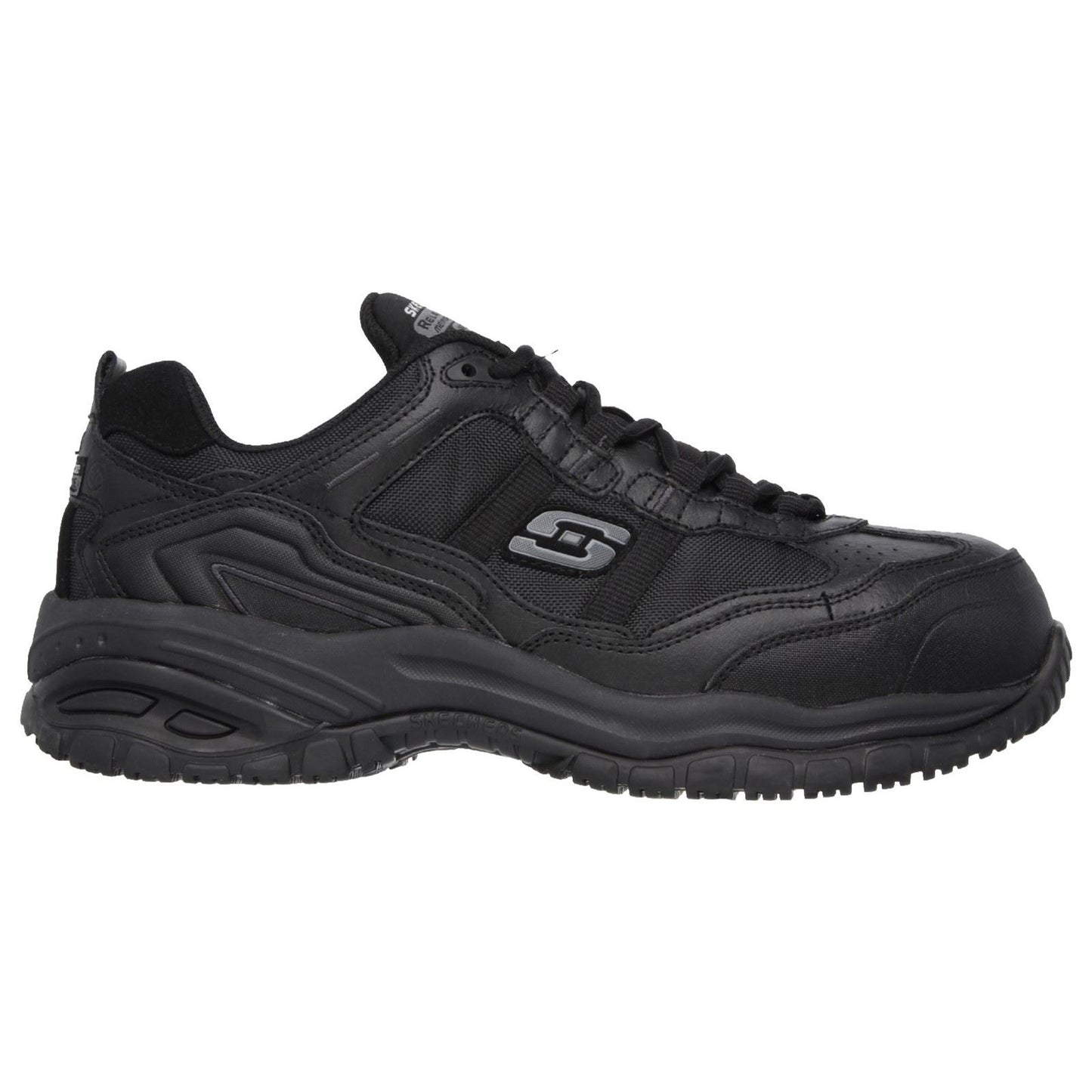 Skechers Workwear Soft Stride - Grinnell Suede Men's Black Safety Trainers