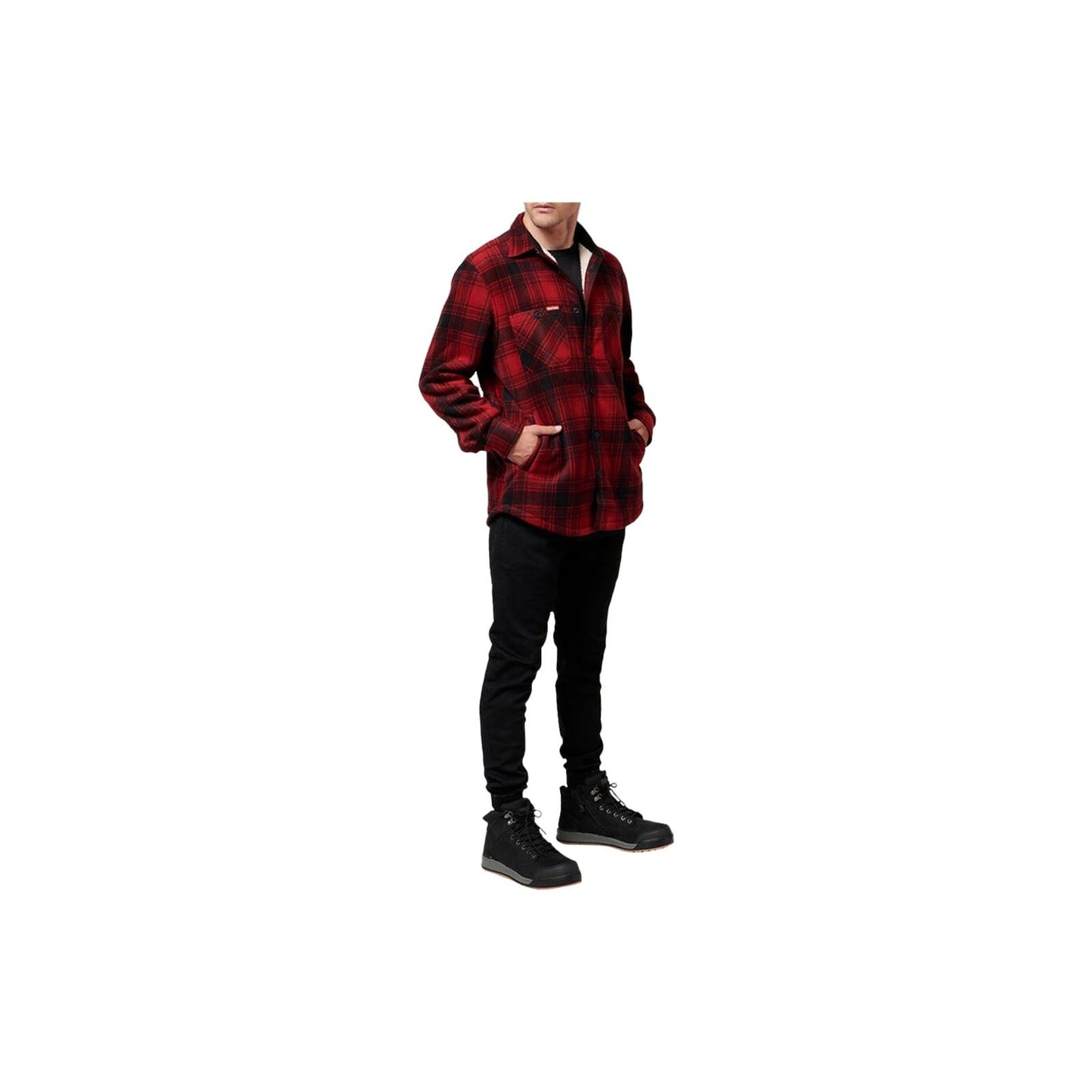 Hard Yakka Men's Sherpa Jacket in Red