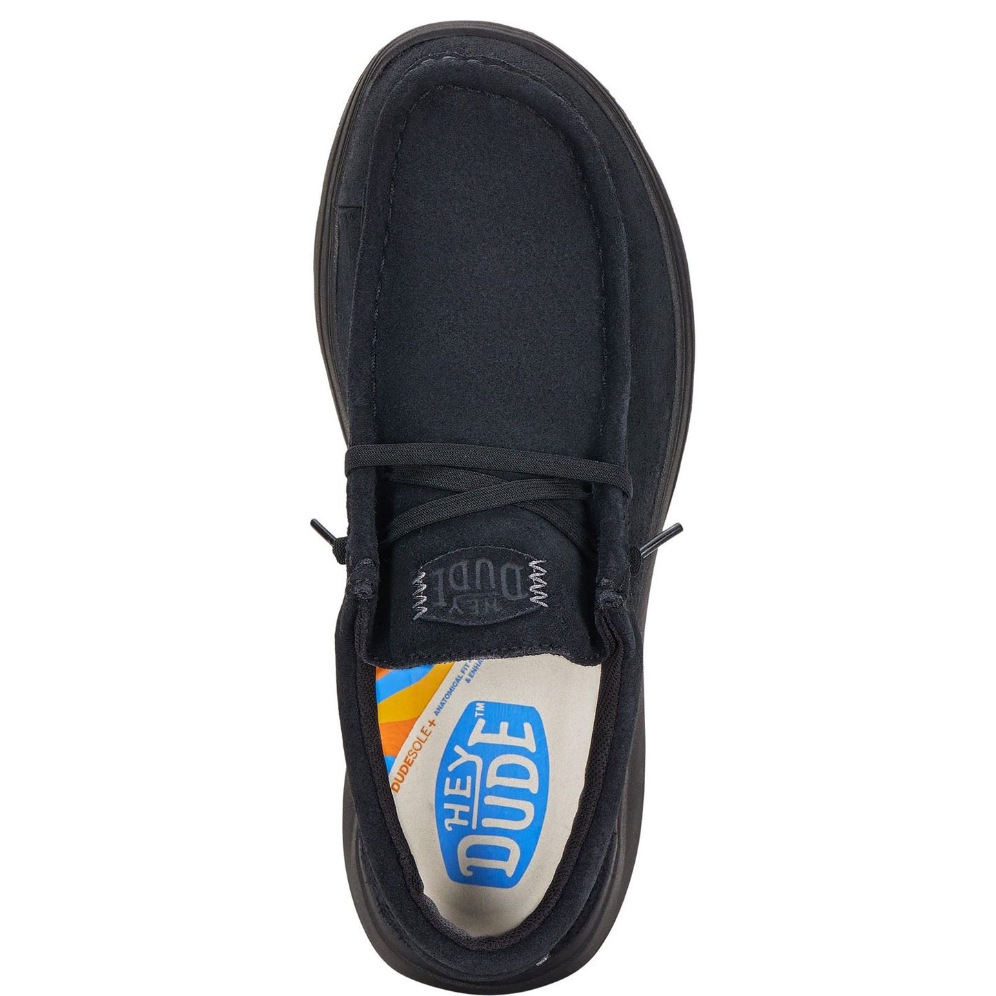 HEYDUDE Men's Wally X Suede Shoes in Black