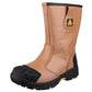 Amblers Safety Men's FS143 Waterproof pull on Safety Rigger Boot in Tan