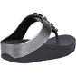 Fitflop Halo Polyurethane Women's Pewter Black Sandals