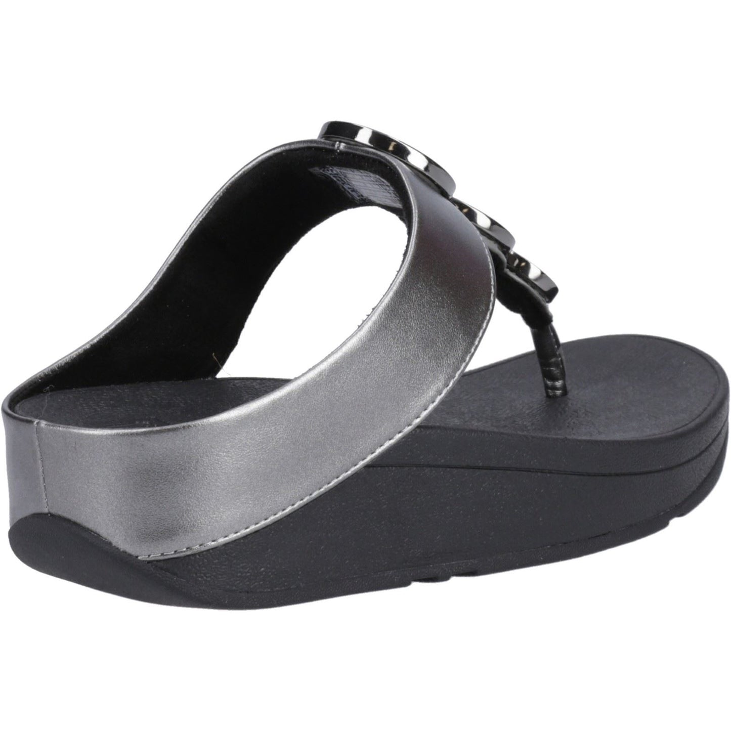 Fitflop Halo Polyurethane Women's Pewter Black Sandals