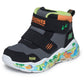 Skechers Play Scene Frosty Pals Boy's Black/Charcoal/Orange Trainers