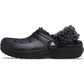 Crocs Classic Fleece Lined Textile Blend Unisex Kid's Black Slippers