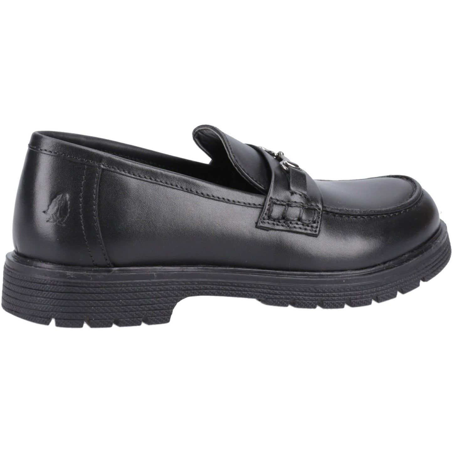 Hush Puppies Lydia Leather Youth Black Loafers