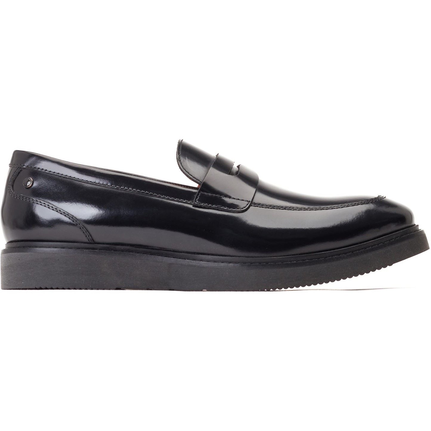 Base London Men's Sid Penny Loafer in Black