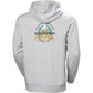 Helly Hansen Sport Core Graphic Hoodie Cotton Men's Grey Hooded Sweatshirt