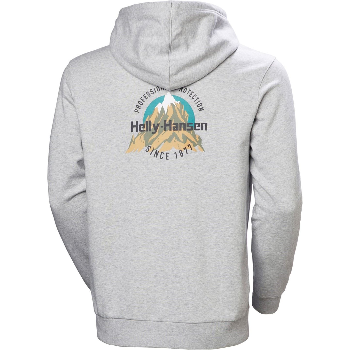 Helly Hansen Sport Core Graphic Hoodie Cotton Men's Grey Hooded Sweatshirt