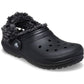 Crocs Classic Fleece Lined Polyester Blend Unisex Kid's Black Clogs