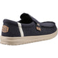 HEYDUDE Mikka Jute Linen Men's Black/Irish Cream Moccasins Shoes