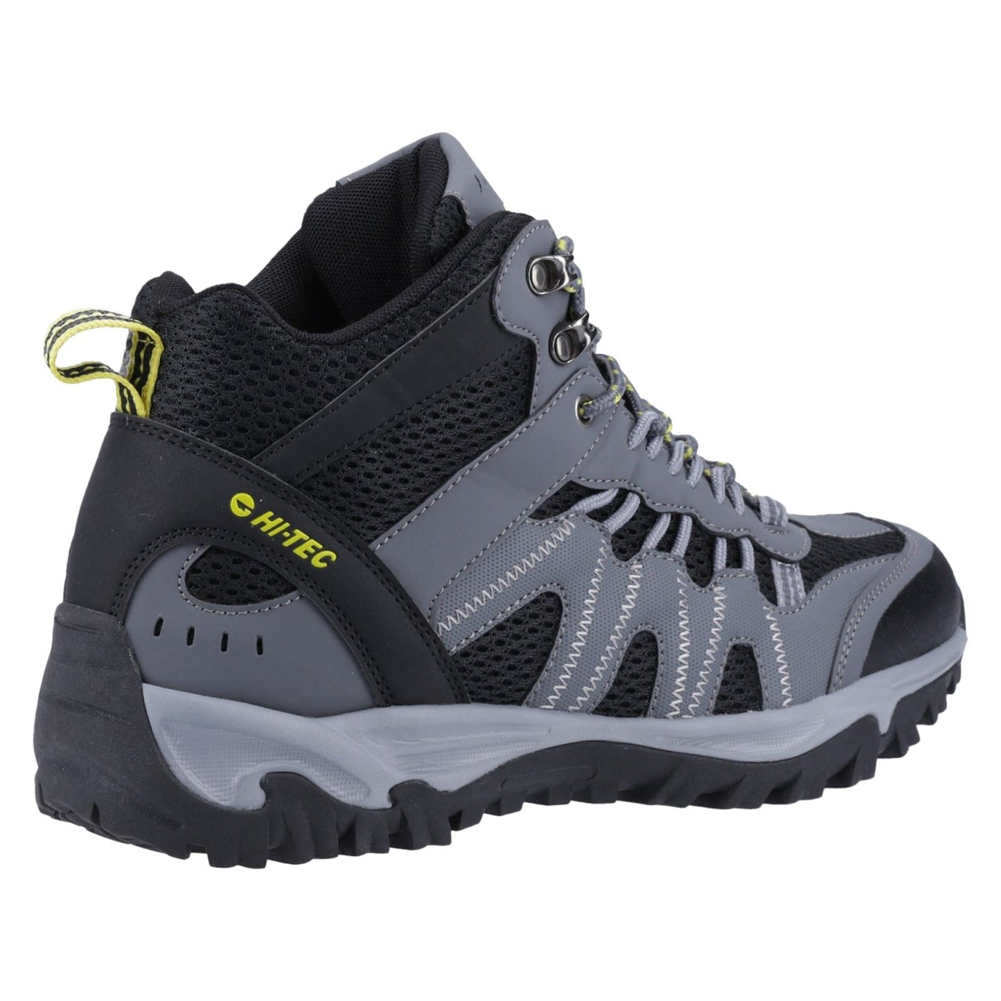 Hi-Tec Jaguar Mid Polyester Men's Graphite/Black/Citron Hiking Boots