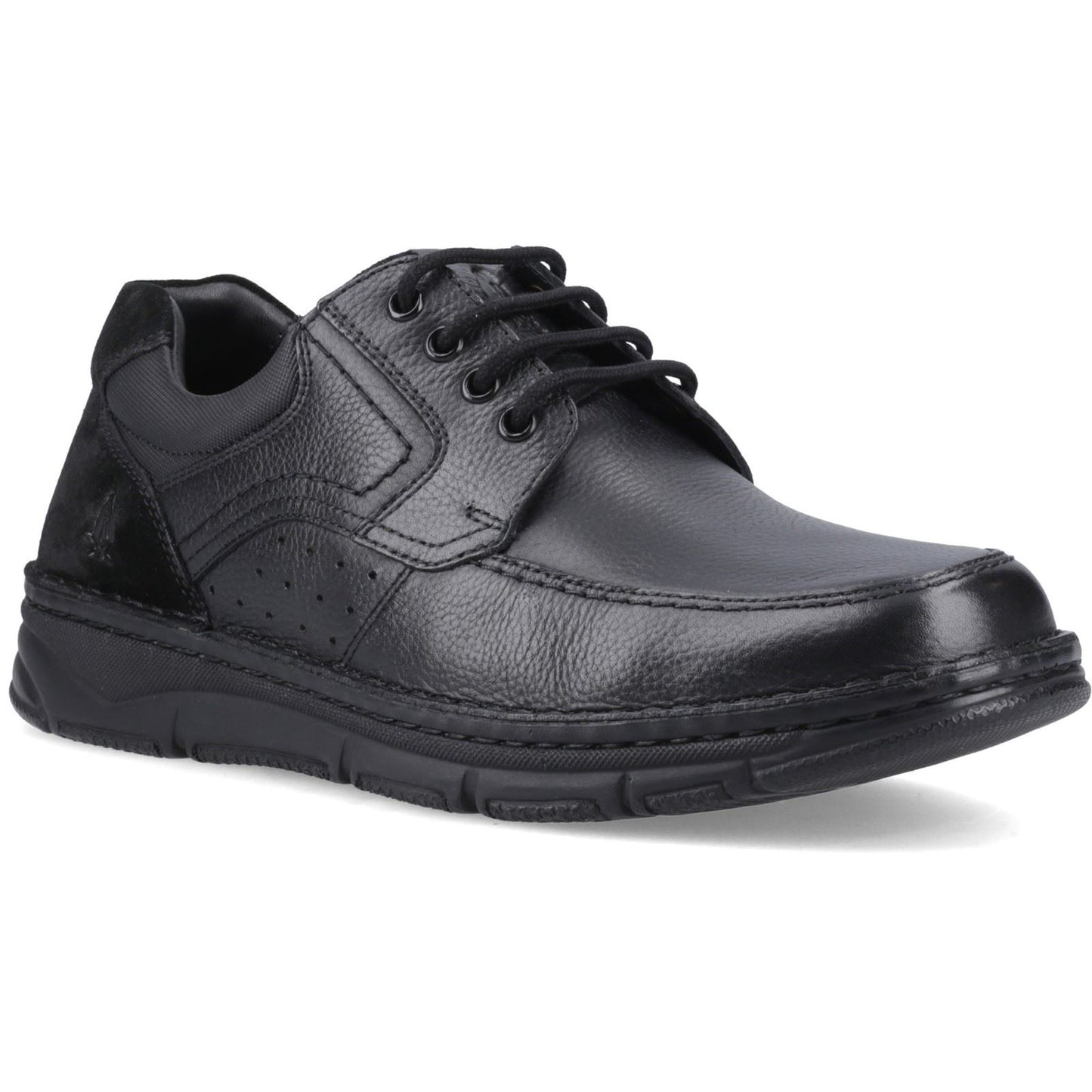 Hush Puppies Franklin Lace Up Shoe Leather Men's Black Loafers