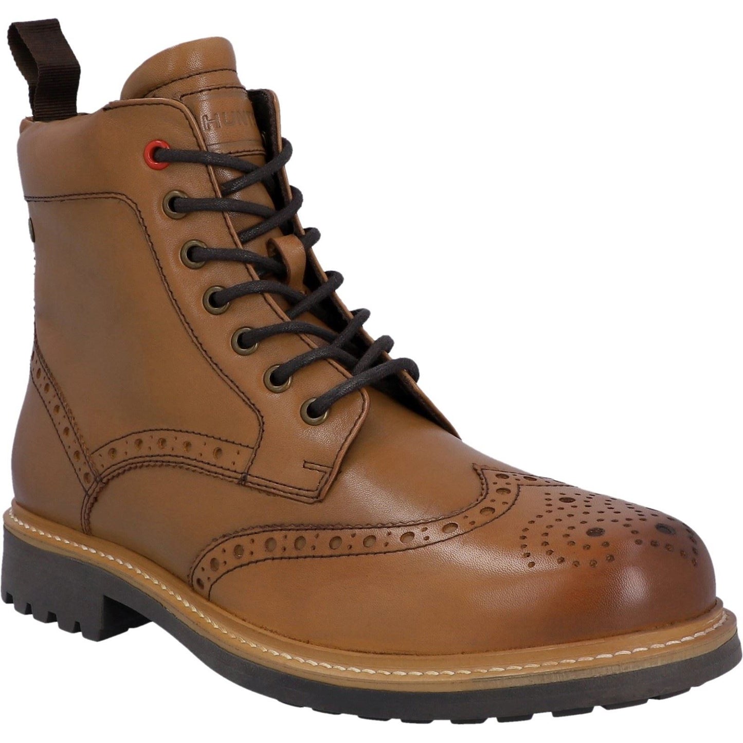 Hunter Men's Cawdor Brogue Ankle in Tan