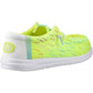 HEYDUDE Wally Party Mesh Polyester Men's Lime Punch/White Moccasins Shoes