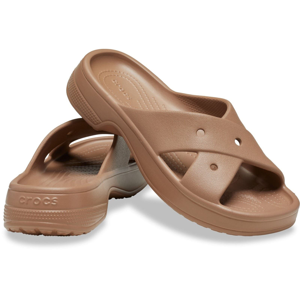 Crocs Classic Cross Strap Thermoplastic Women's Milk Chocolate Sandals