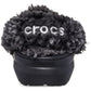 Crocs Classic Fleece Lined Textile Blend Unisex Kid's Black Slippers