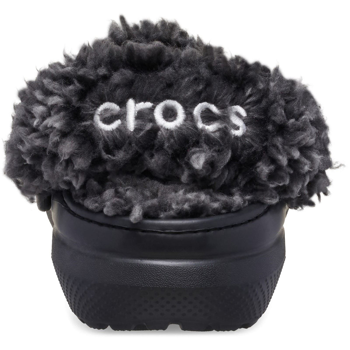 Crocs Classic Fleece Lined Textile Blend Unisex Kid's Black Slippers