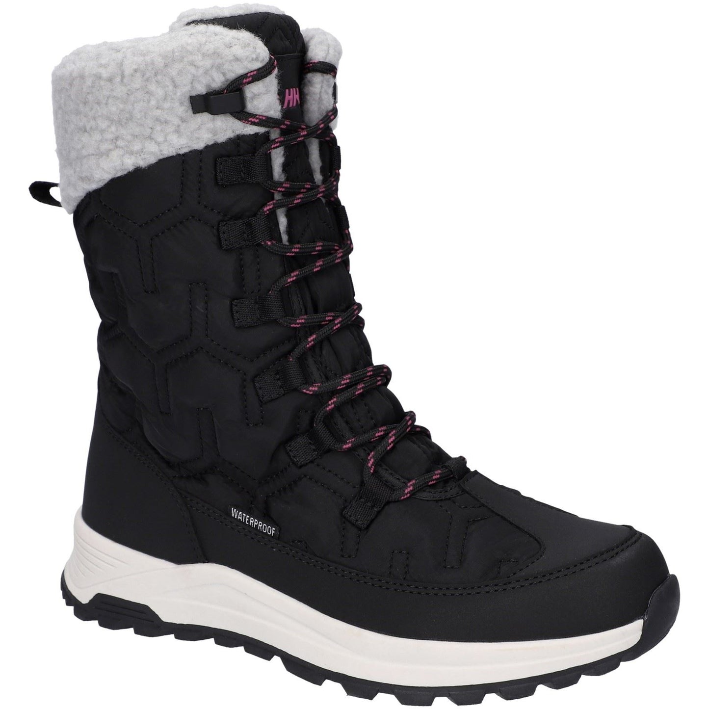 Hi-Tec Sophia Nylon Women's Jet Black/Festival Fuchsia Winter Ankle Boots