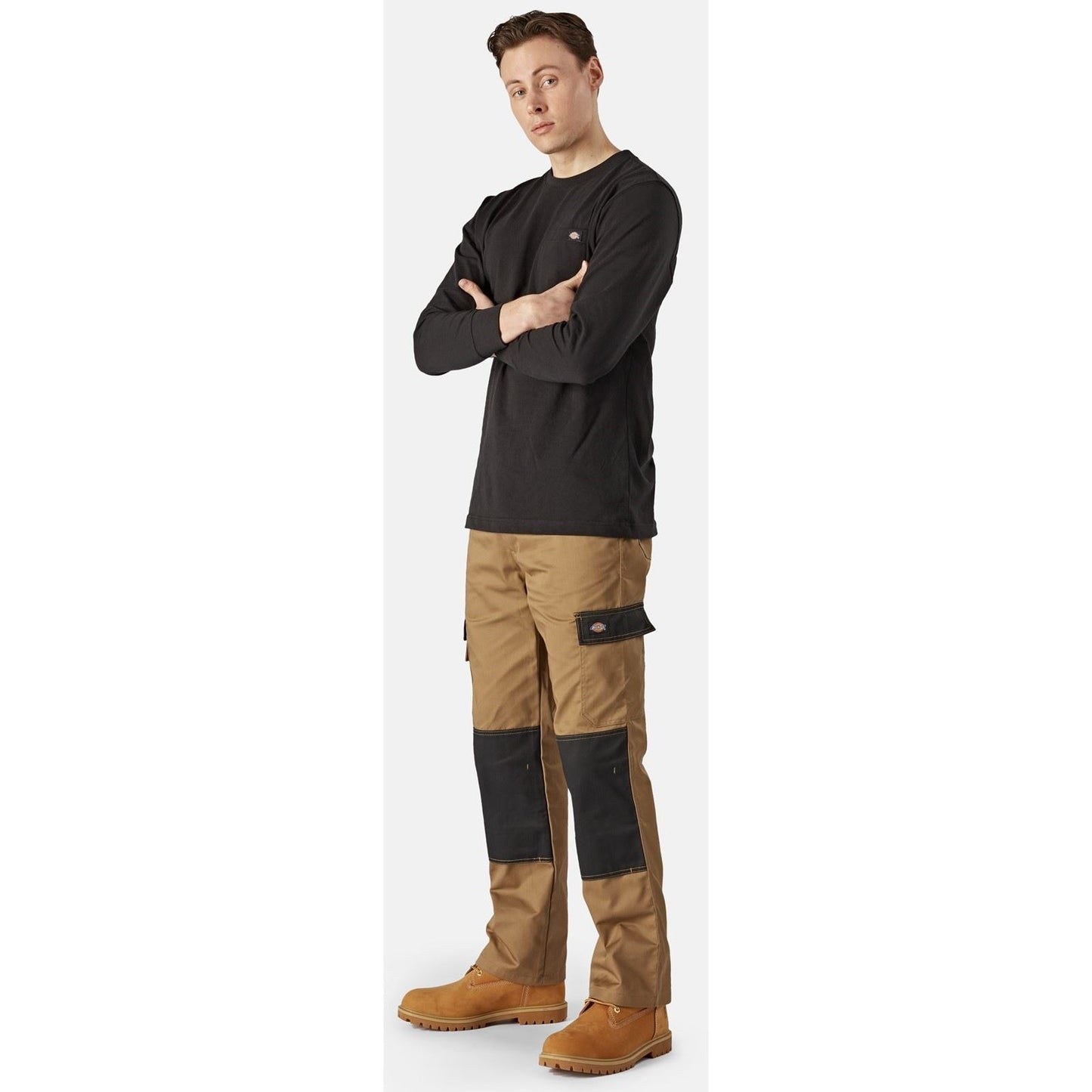 Dickies Men's Pocket Tee Long Sleeve in Black
