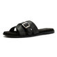 TOMS Sol Mule Leather Women's Black Sandals