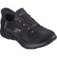 Skechers Summits Classy Night Textile Women's Black/Rose Gold Trainers