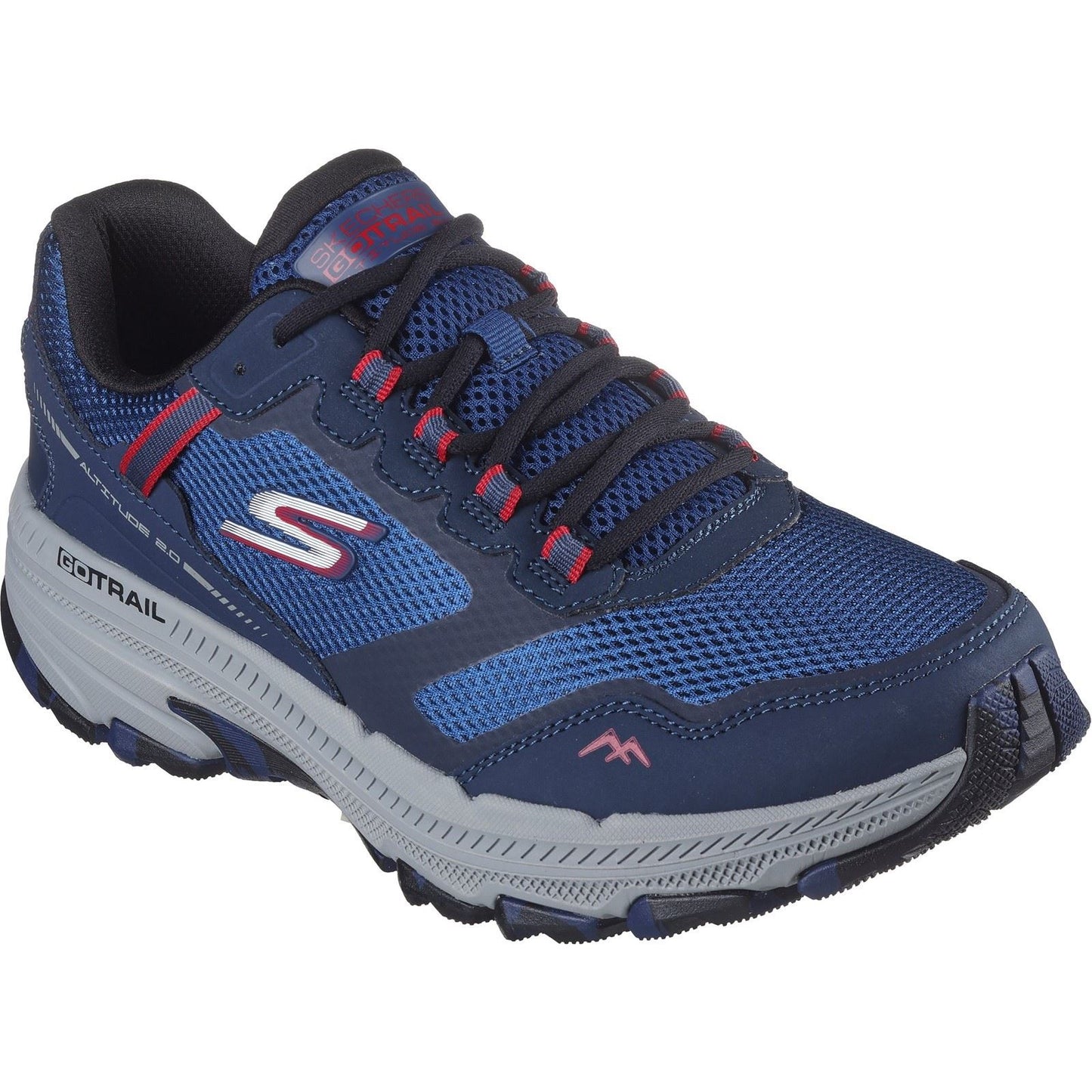 Skechers Performance GO RUN Trail Altitude 2.0 Marble Rock 3 Leather Men's Navy/Red Trainers