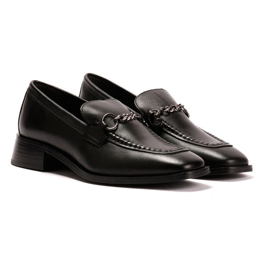 Osprey London The Islington Leather Women's Black Loafers