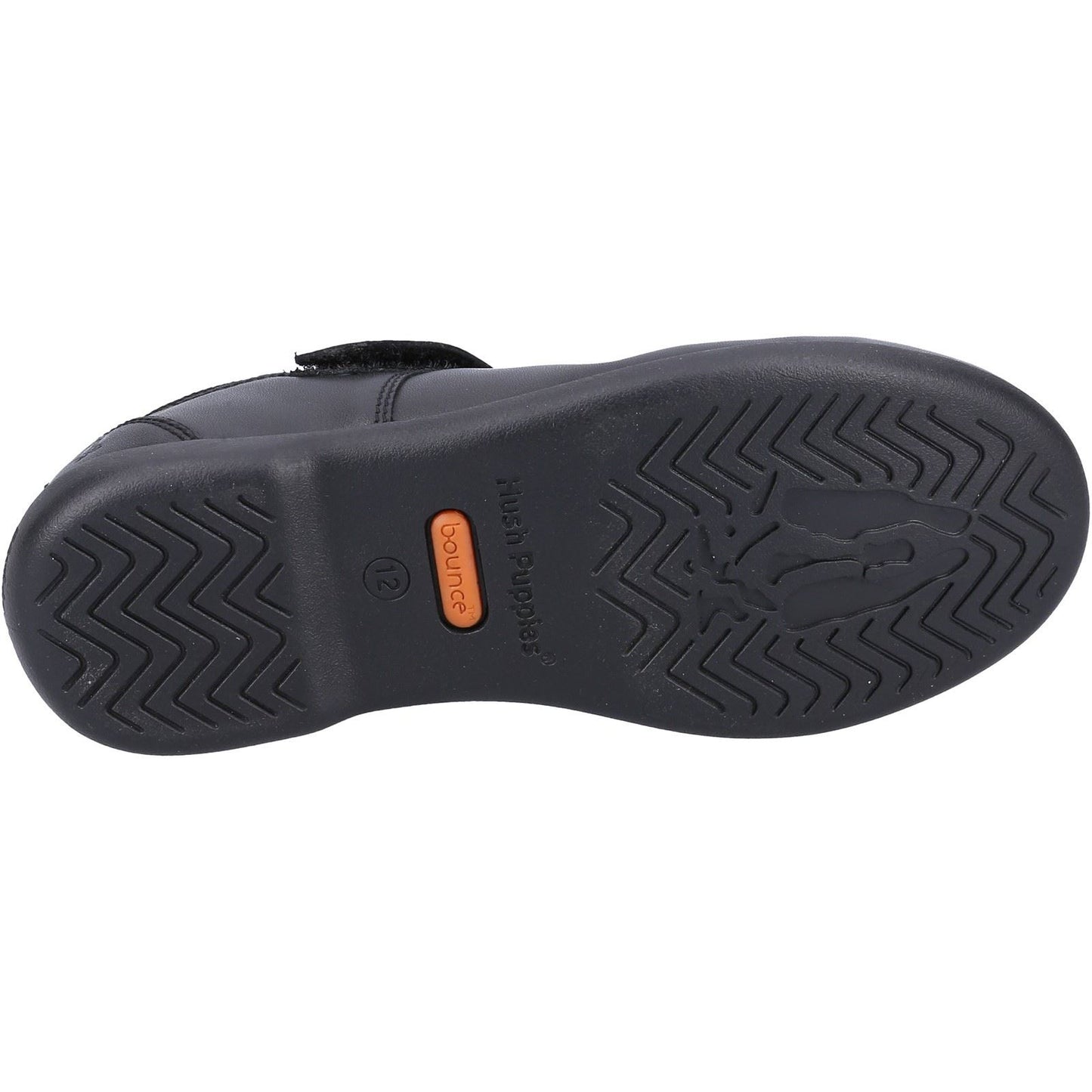 Hush Puppies Bianca Leather Youth Black Shoes
