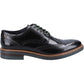 Base London Men's Woburn Hi-Shine Brogue Shoe in Black