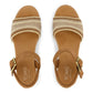 TOMS Diana Wedge Leather Women's Dark Beige Sandals