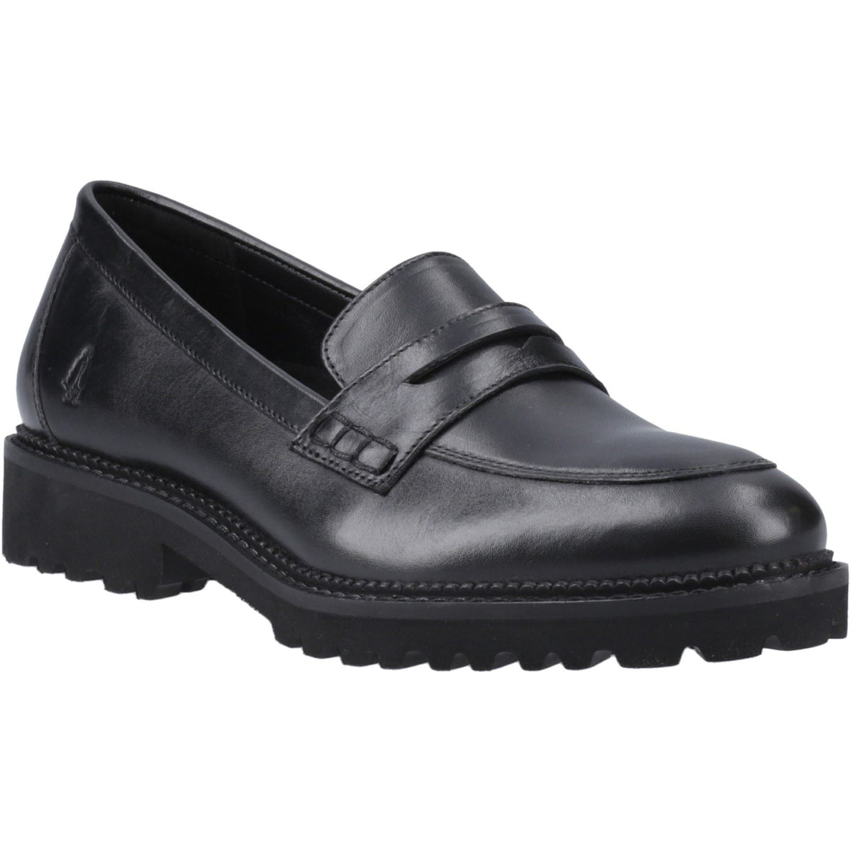 Hush Puppies Grazia Leather Girl's Black Loafers