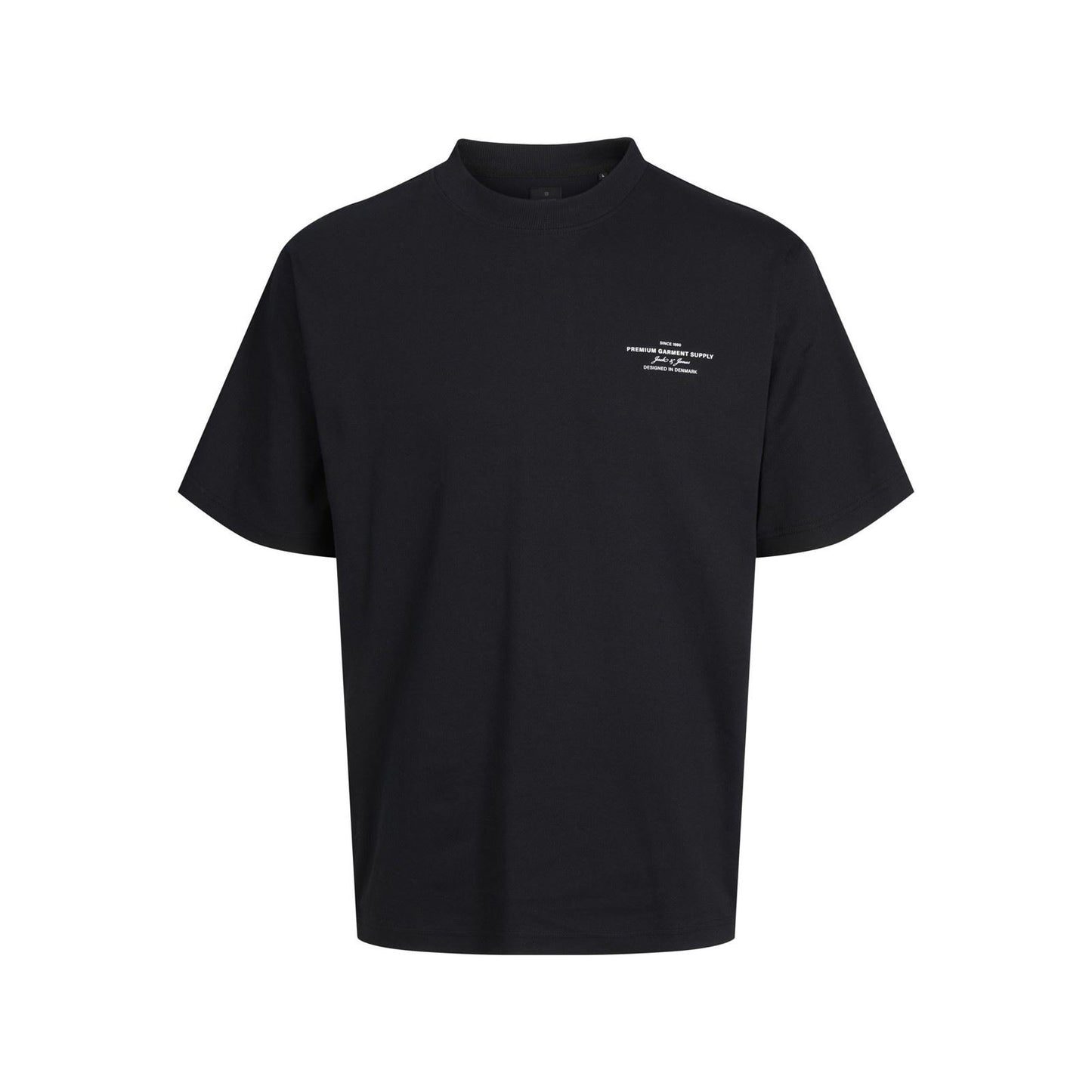 Jack & Jones Chad Branding Cotton Men's Black T-Shirt