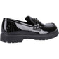Hush Puppies Lydia Patent Leather Youth Black Loafers