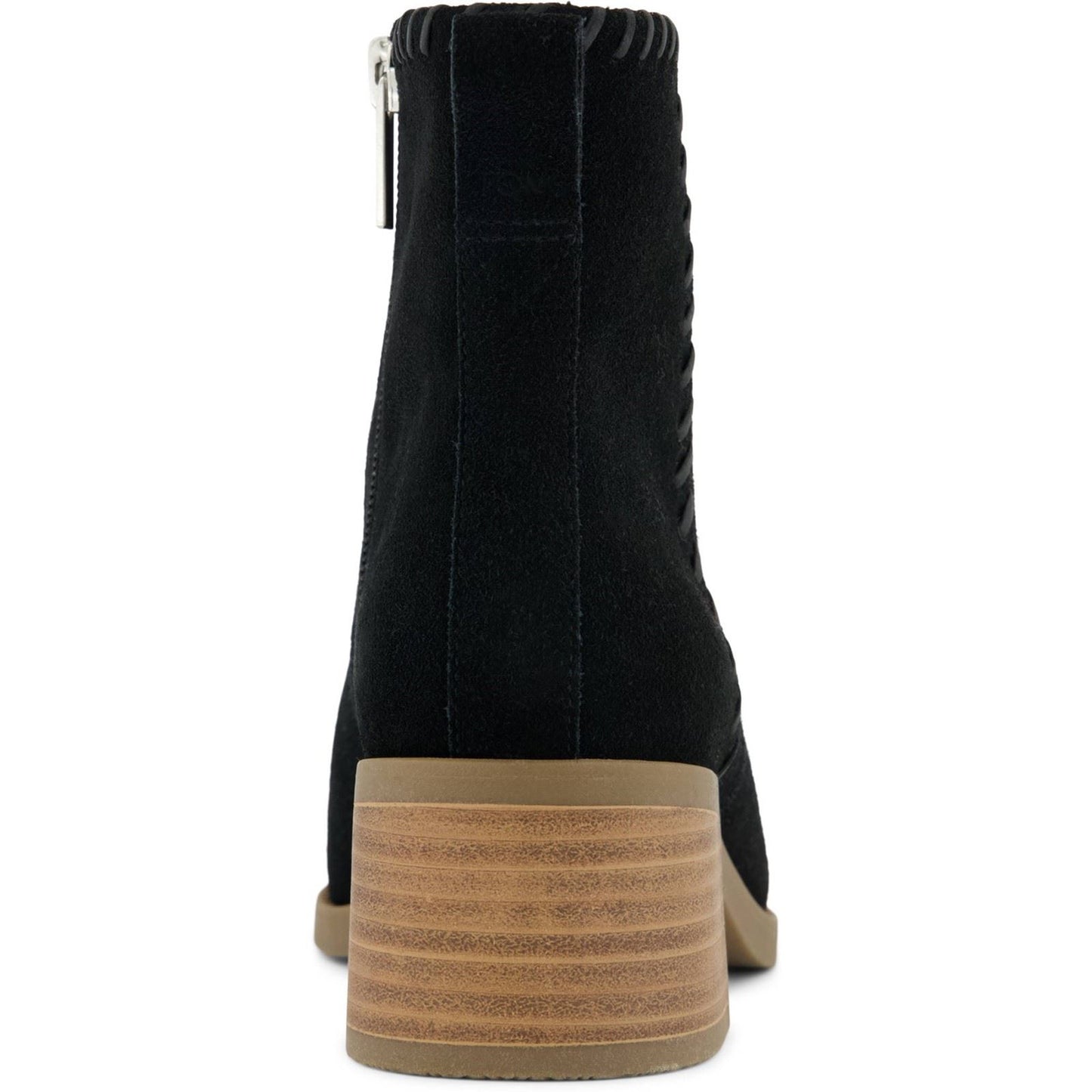 TOMS Delilah Heeled Suede Women's Black Heeled Ankle Boots