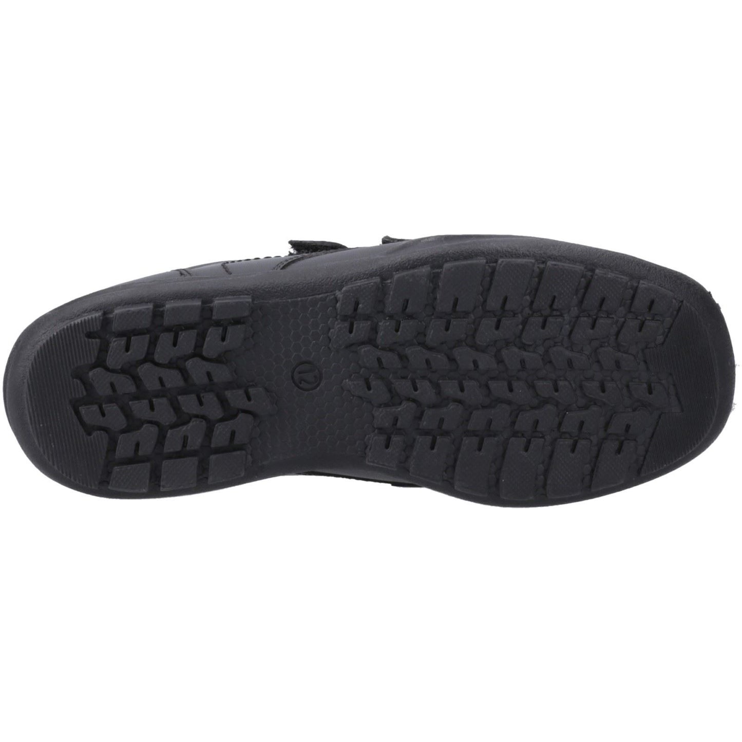Hush Puppies Maddox Touch Fastening Leather Black Shoes