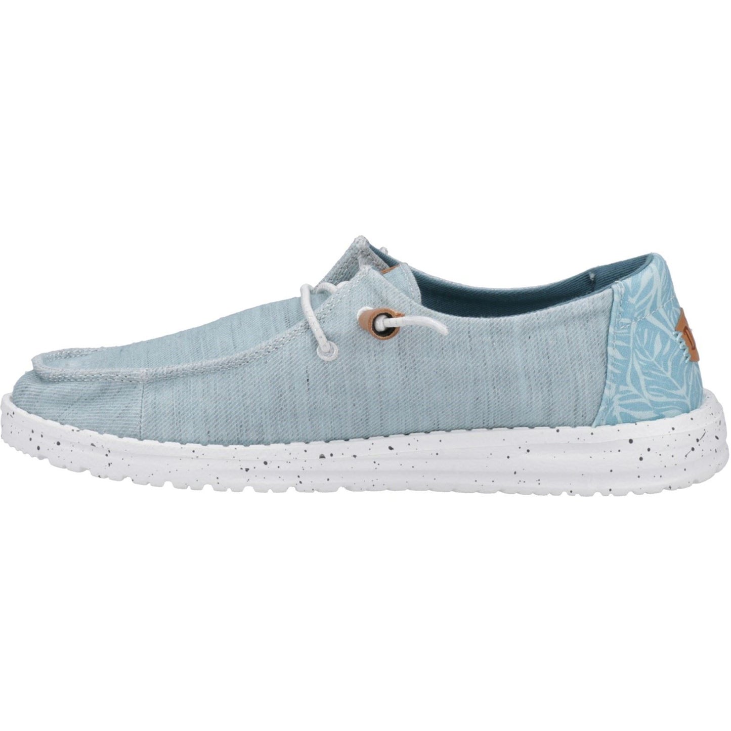 HEYDUDE Women's Wendy Heathered Slub Tropical Shoe in Blue