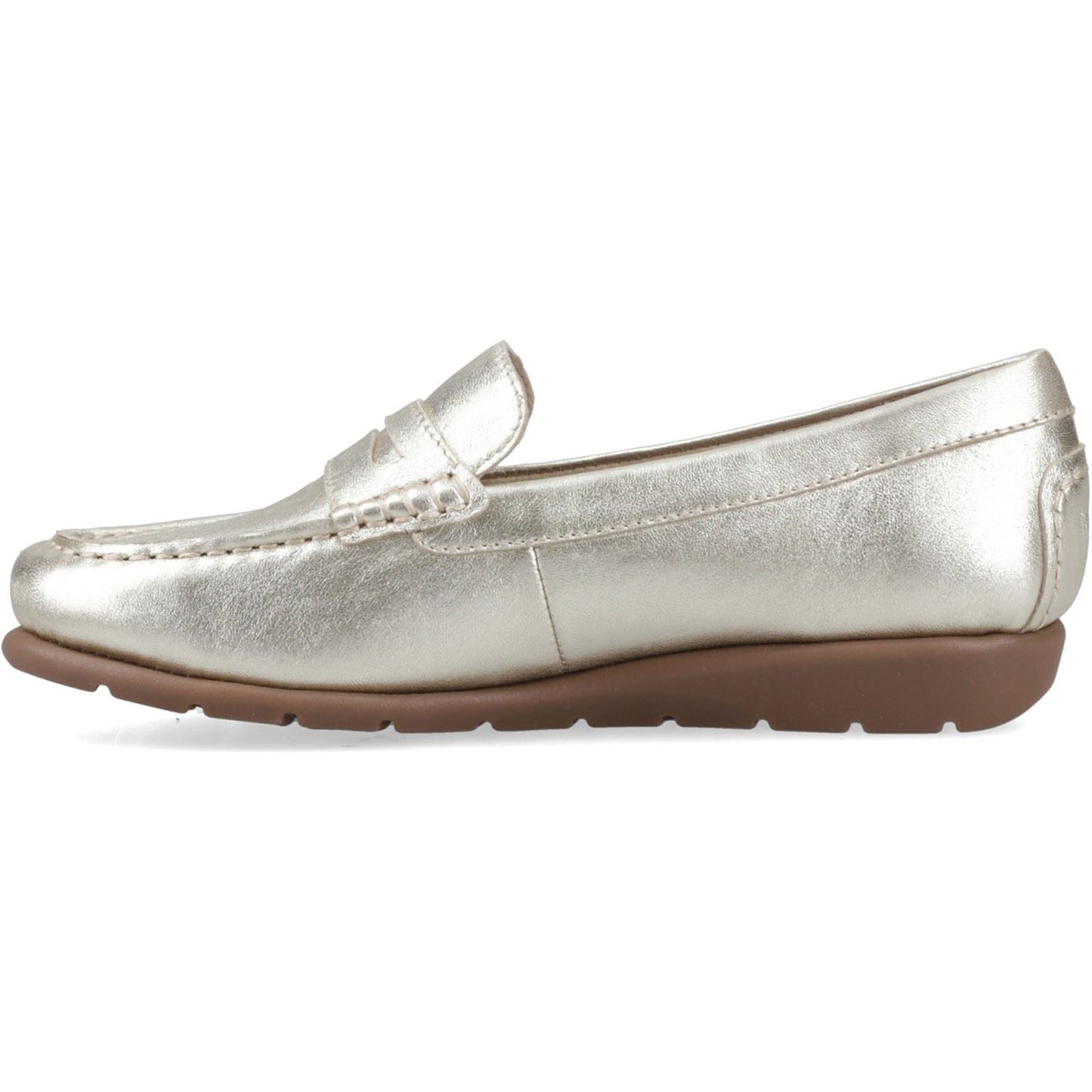 Hush Puppies Shelby Leather Women's Gold Loafers