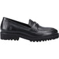Hush Puppies Grazia Leather Youth Black Loafers