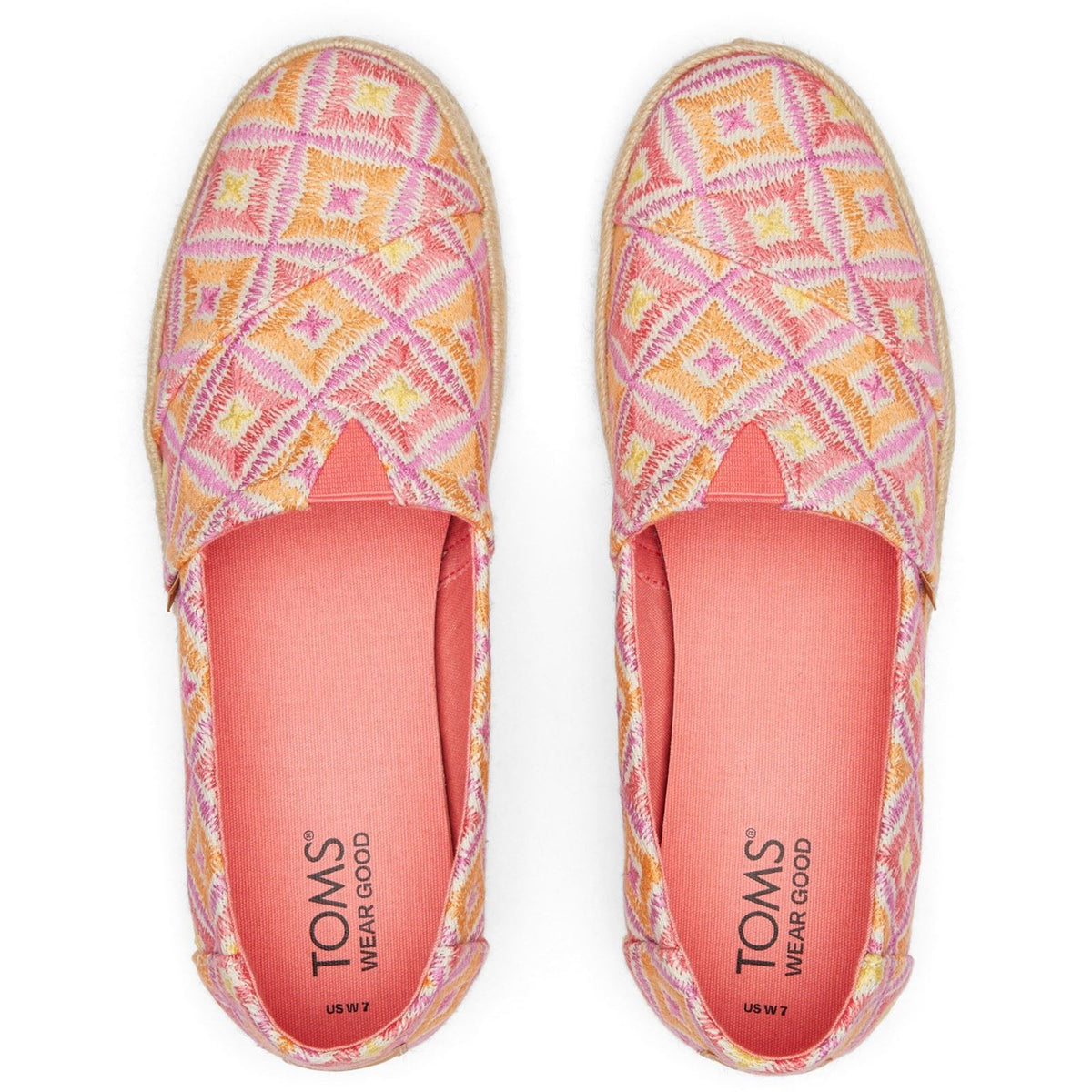 TOMS Alpargata Rope 2.0 Polyester Women's Shell Pink Espadrilles