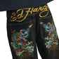 Ed Hardy Slithering Dragon XXTRA Men's Sandy Black Jeans