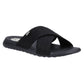 HEYDUDE Women's Christi Slide Distressed Sandal in Black