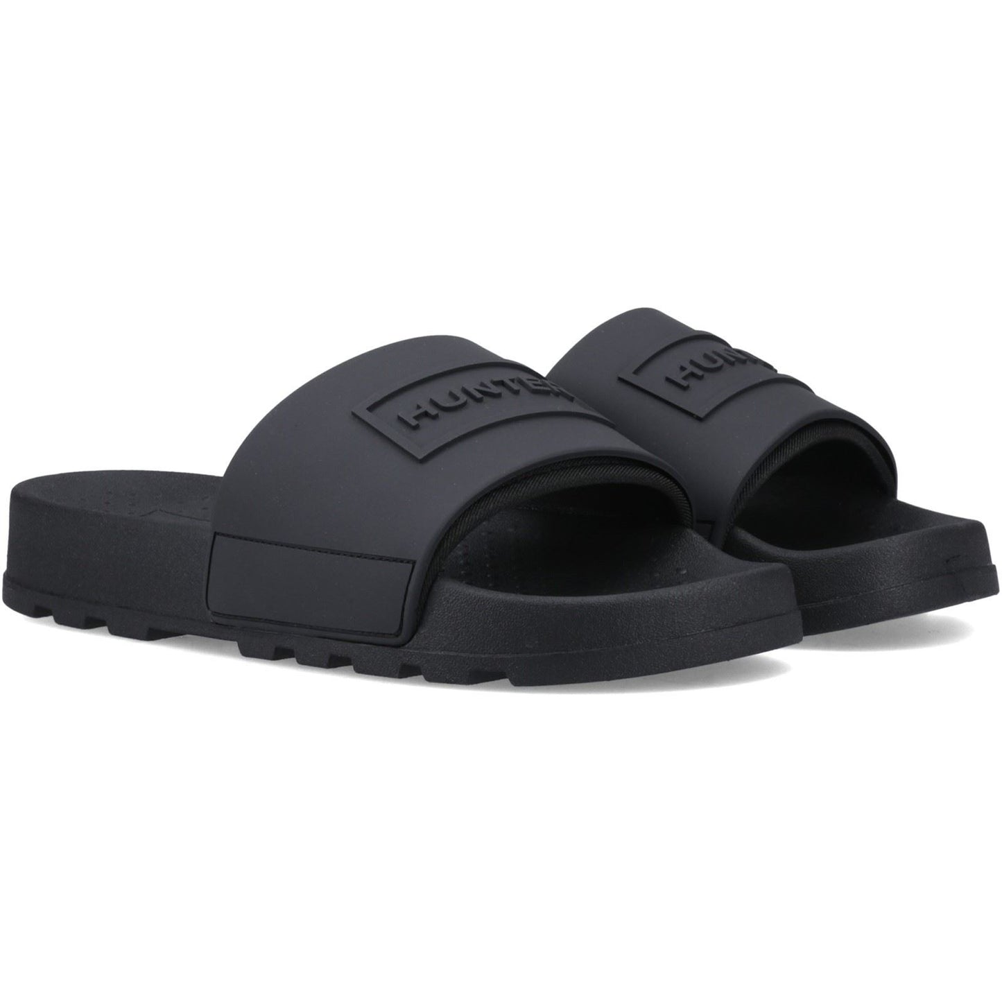 Hunter Core Embossed Slider Polyester Black Slides