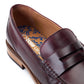 Base London Men's Garfield Penny Loafer in Bordo