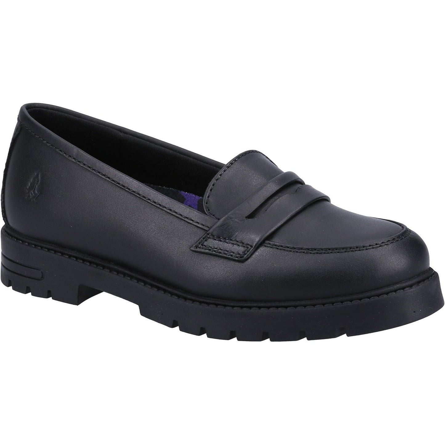 Hush Puppies Hazel Loafer Leather Youth Black Loafers