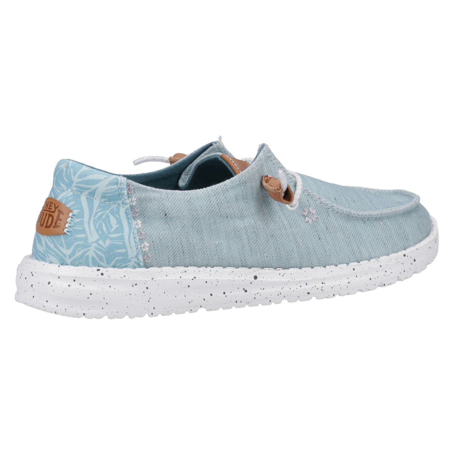 HEYDUDE Women's Wendy Heathered Slub Tropical Shoe in Blue