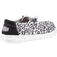 HEYDUDE Women's Wendy Leopard Shoe in Black/Grey