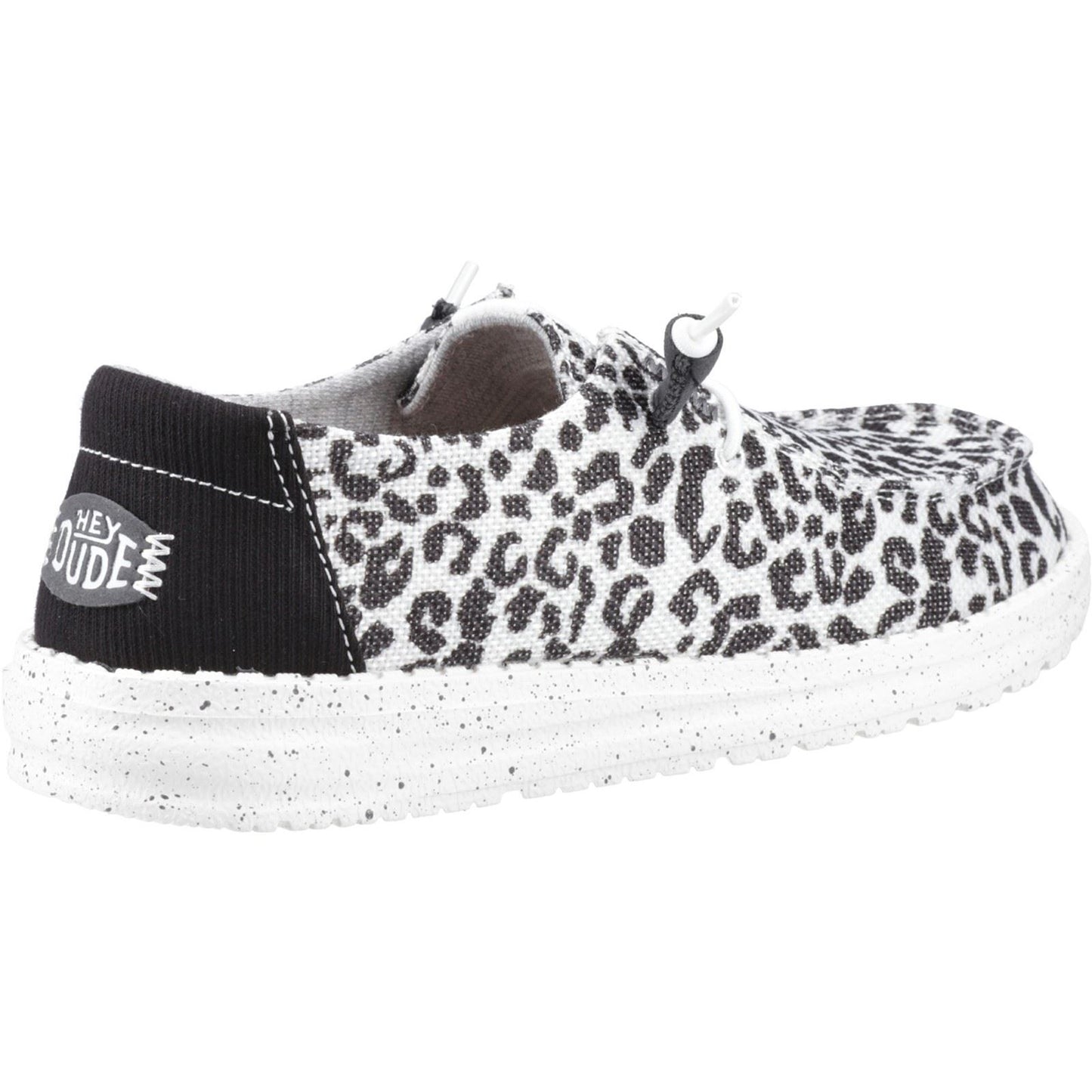 HEYDUDE Women's Wendy Leopard Shoe in Black/Grey