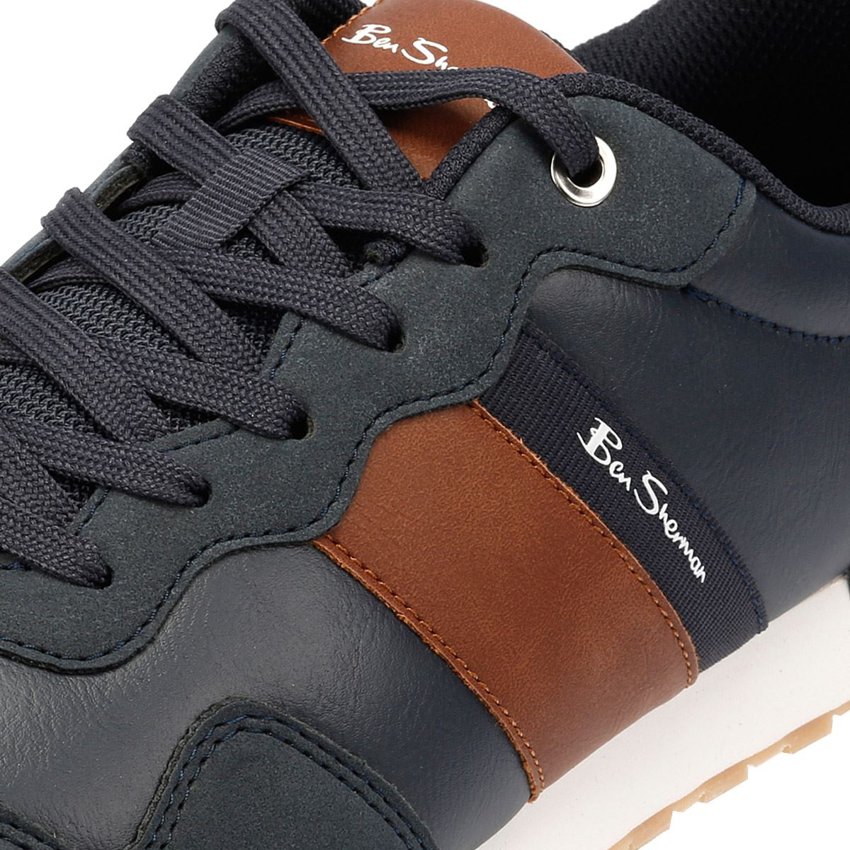 Ben Sherman - BS19018 MENS OWEN RETRO SHOE NAVY/TAN